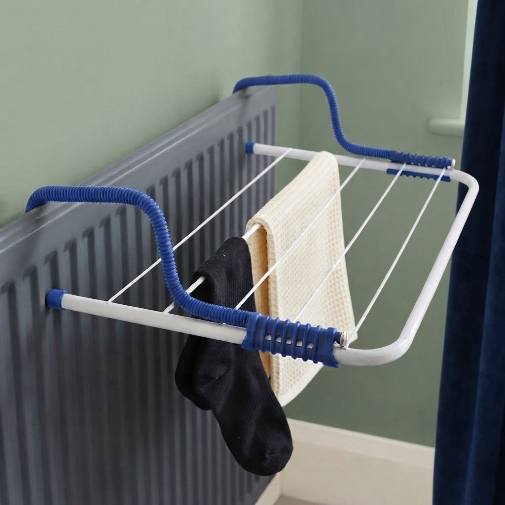 Folding Radiator Clothes Drying Rack 3m Drying Space Stainless Steel