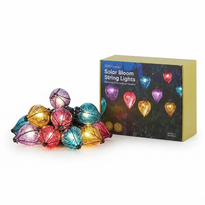 Solar Balloon Rainbow String Lights 10 LED Garden Lights with 4.7m Cable