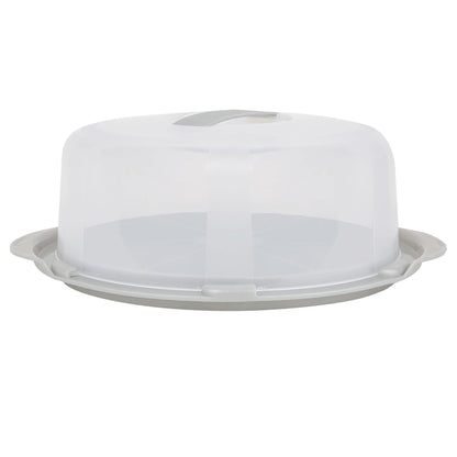 Clear Plastic Round Cake/Pies/Desserts Box Complete With Lid & Carry Handles