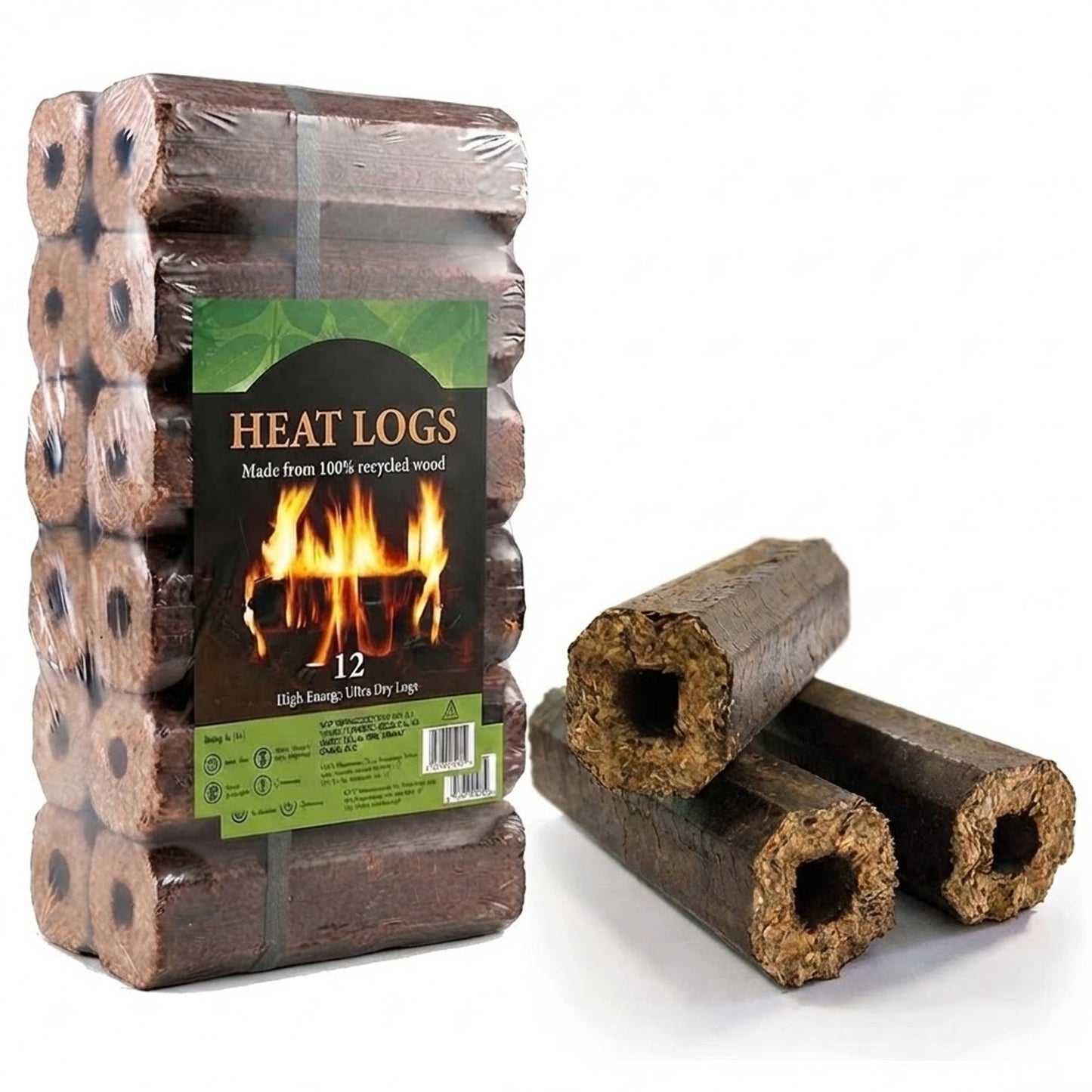 Shimada Heat Logs High Energy Wood Fuel Briquettes Easy Light Long Burning