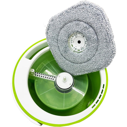Spin Mop Bucket Set With Extra Mop Pad For Wooden, Marble & Tiled Bathroom Floors