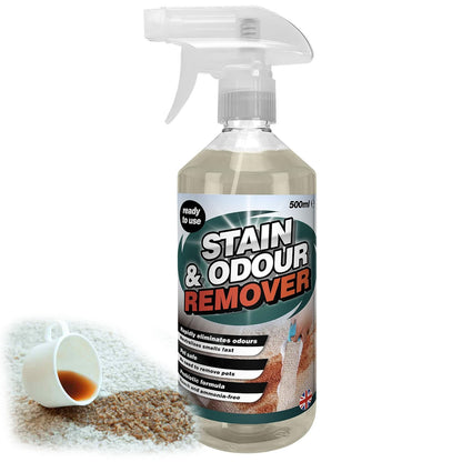 500ml Stain & Odour Remover Rapidly Eliminates Odours Pet Safe Solution