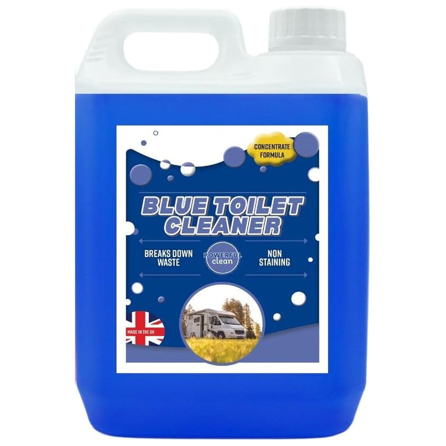 2 x Pink & Blue 2.5 Litre Combo Pack Caravan Toilet Fluid & Rinse Disinfectant For Motor Homes & Portable Toilets