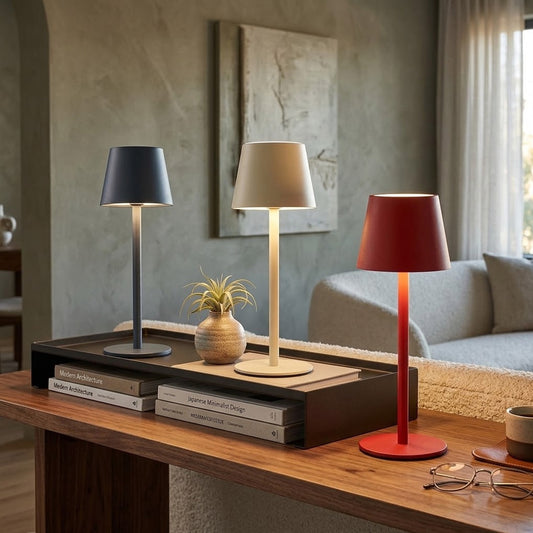 Rechargeable Table Lantern – Modern Cordless LED Lamp with 3 Touch-Control