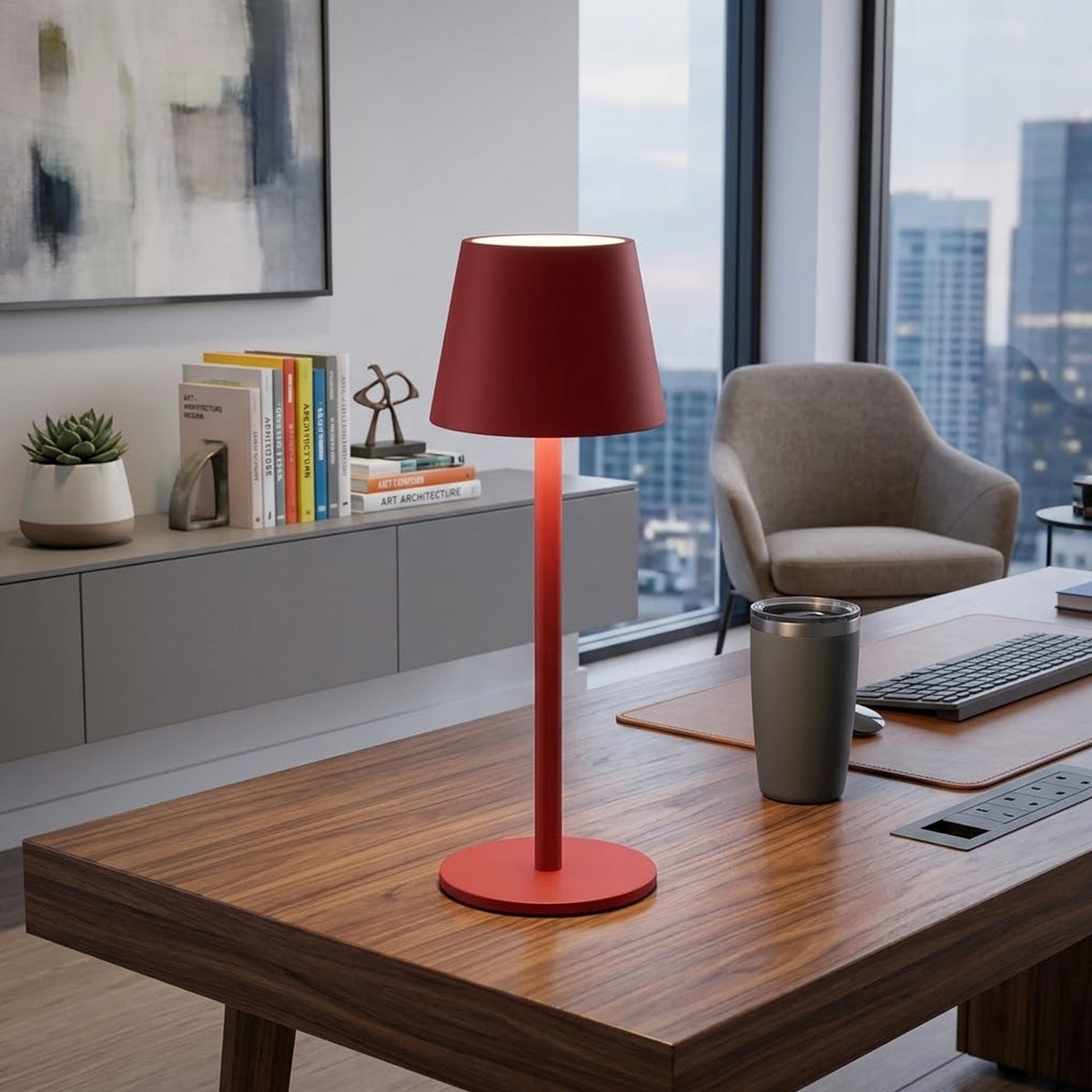 Rechargeable Table Lantern – Modern Cordless LED Lamp with 3 Touch-Control