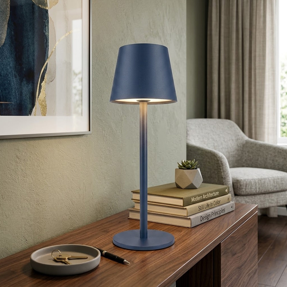 Rechargeable Table Lantern – Modern Cordless LED Lamp with 3 Touch-Control