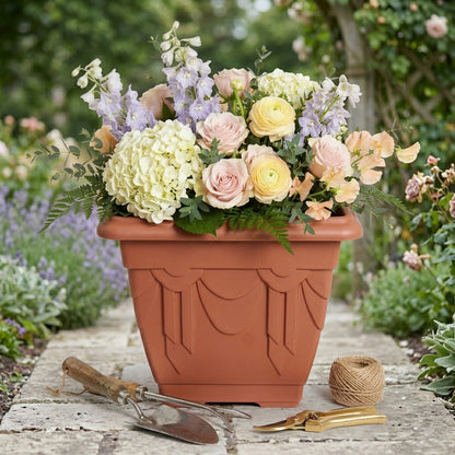 30cm Terracotta Venetian Decorative Indoor Outdoor Flower Planters