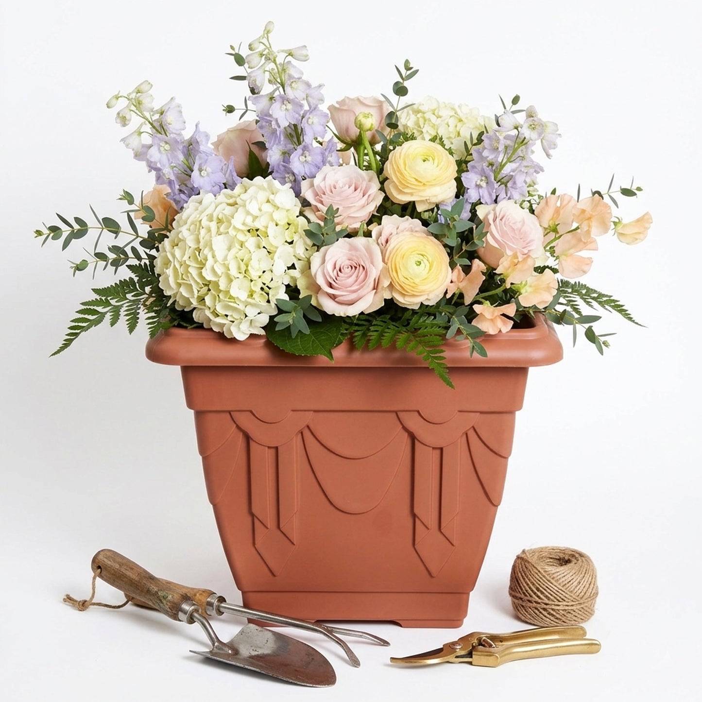 30cm Terracotta Venetian Decorative Indoor Outdoor Flower Planters