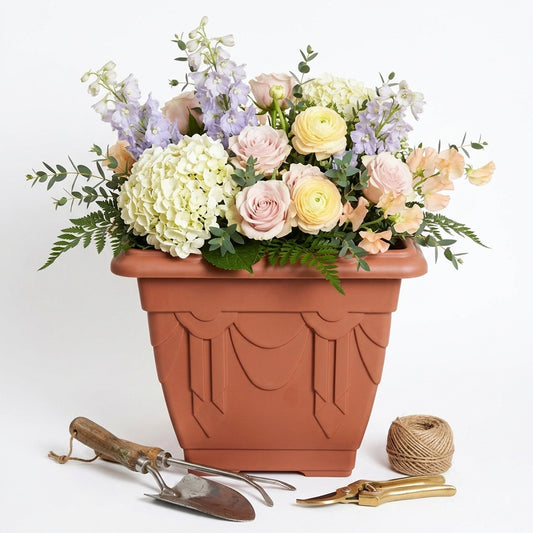 30cm Terracotta Venetian Decorative Indoor Outdoor Flower Planters