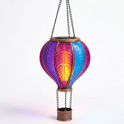 Flaming Balloon Solar Garden Lantern Aurora Hot Air Balloon Design