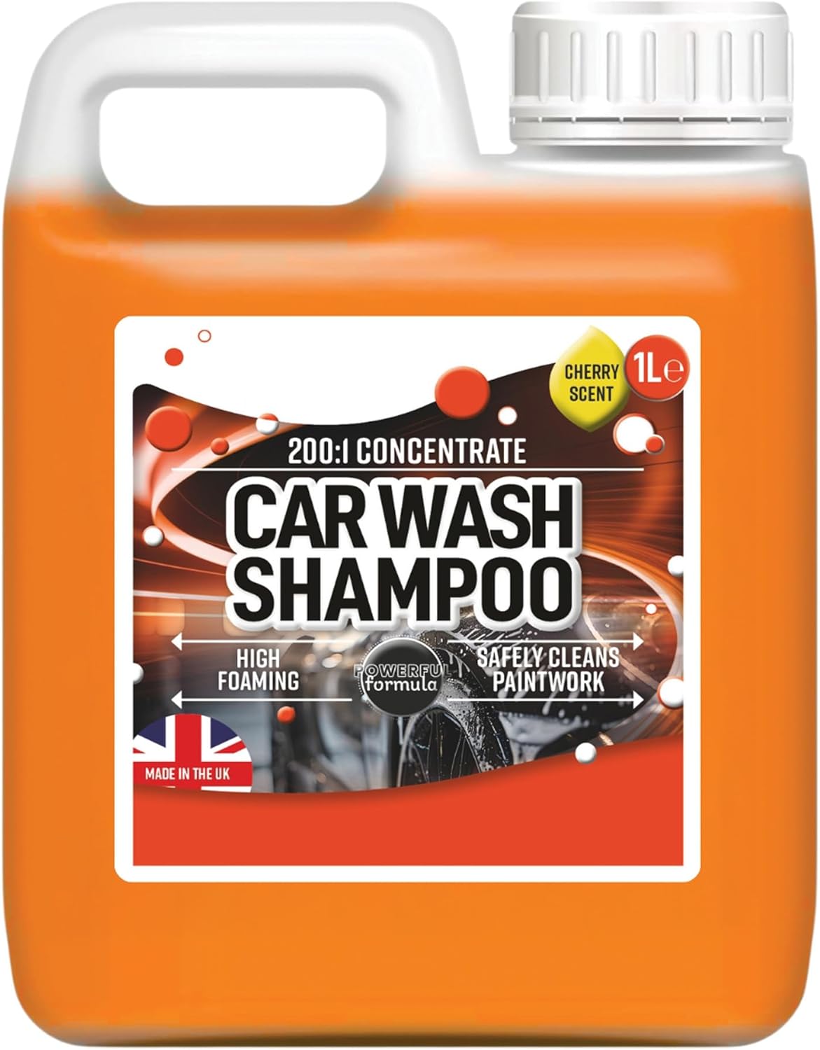 1 Litre Cherry Scented Concentrated Car Wash Shampoo High Foaming Cleaning Soap