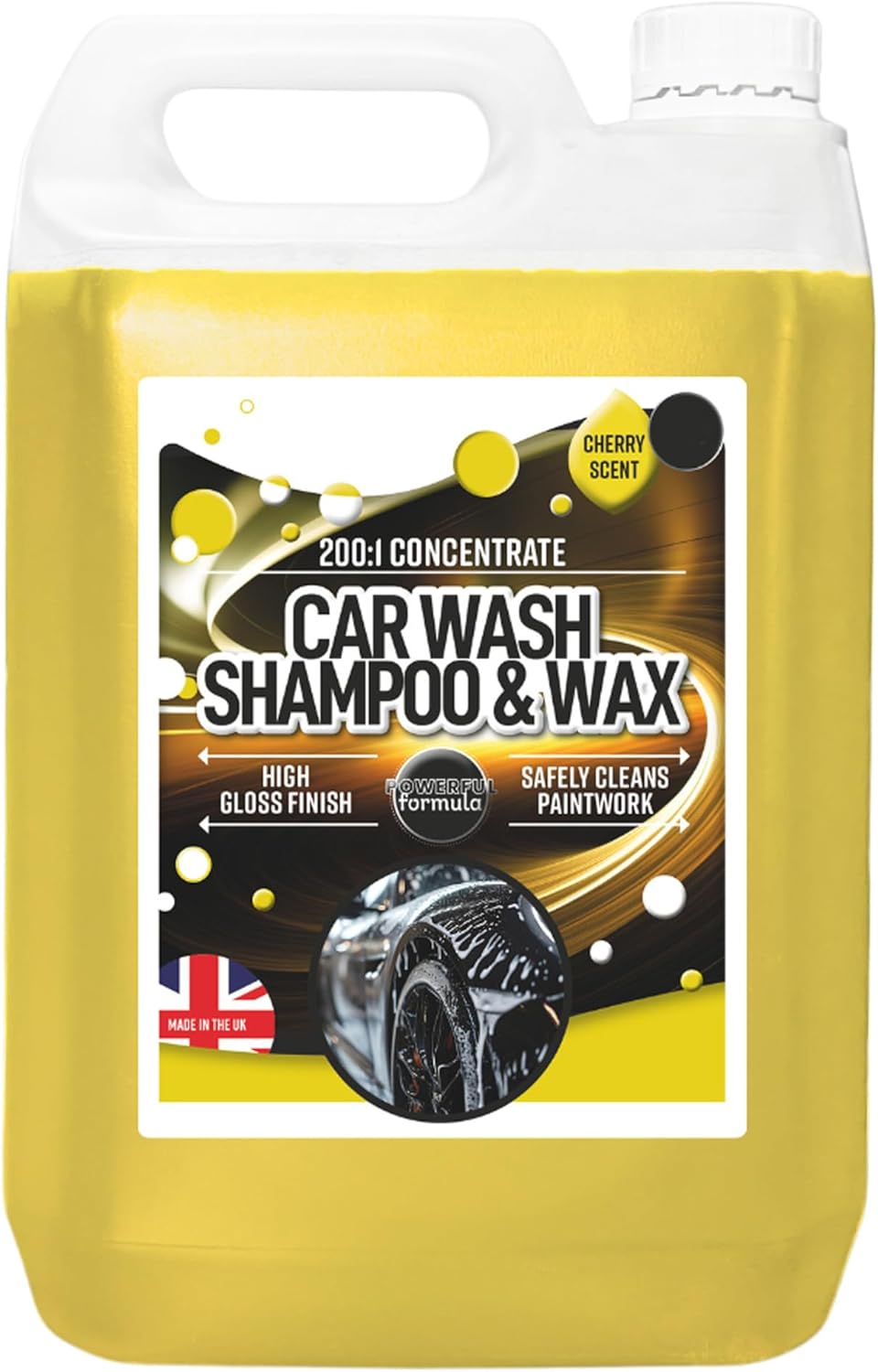 5 Litres Car Wash Shampoo & Wax High Gloss Finished Powerful Formula Instantly Removes Dirt