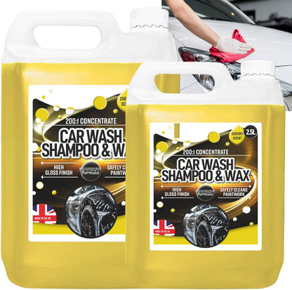 5 Litres Car Wash Shampoo & Wax High Gloss Finished Powerful Formula Instantly Removes Dirt