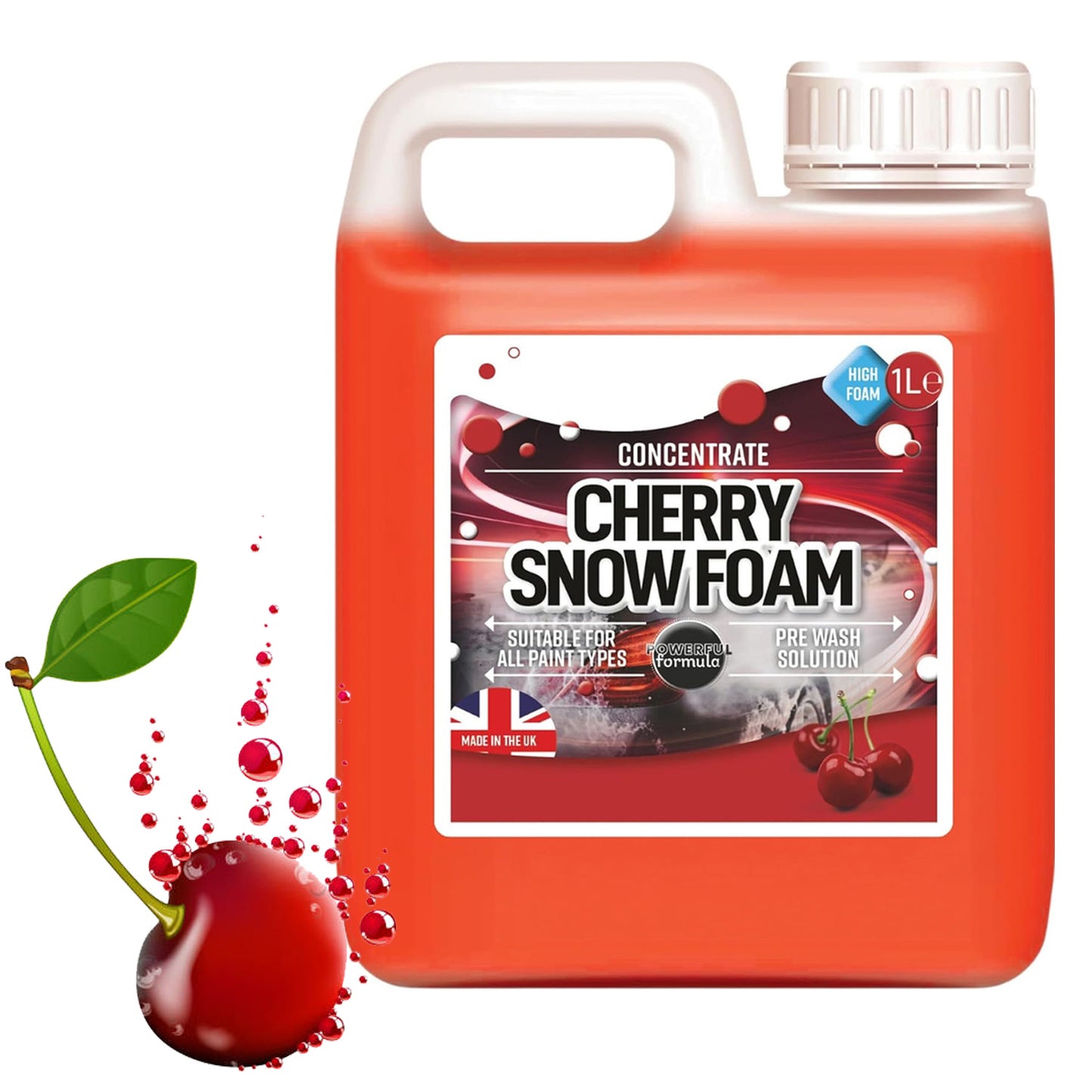 1L Super Thick Concentrated Cherry Snow Foam Extremely Powerful Pre Wash Solution