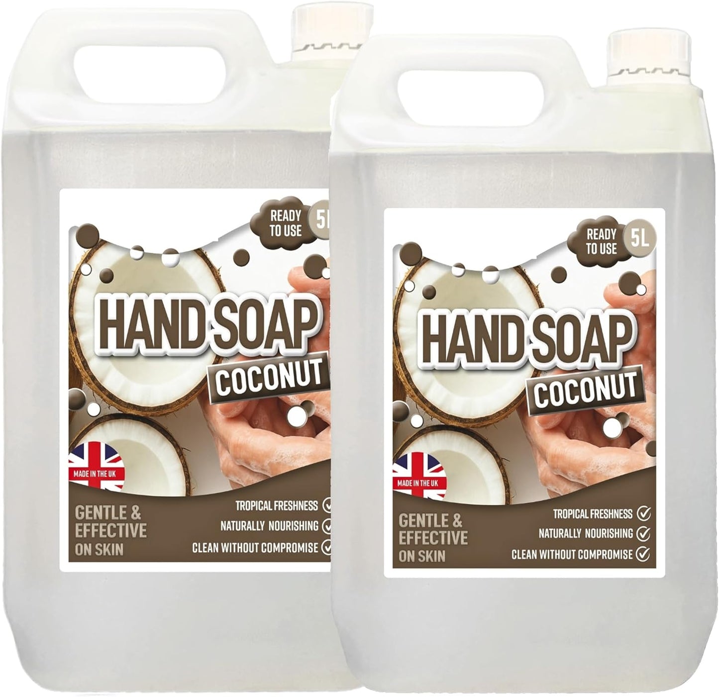 5L Ready To Use Coconut Non-Sticky Hand Soap Hydrates & Softens Hand