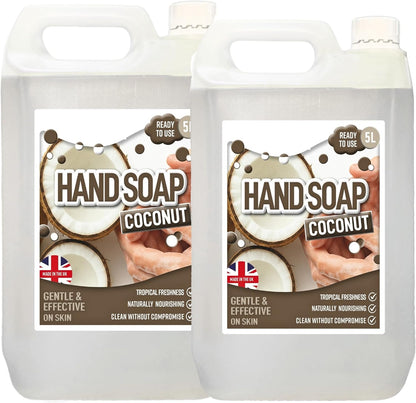 5L Ready To Use Coconut Non-Sticky Hand Soap Hydrates & Softens Hand