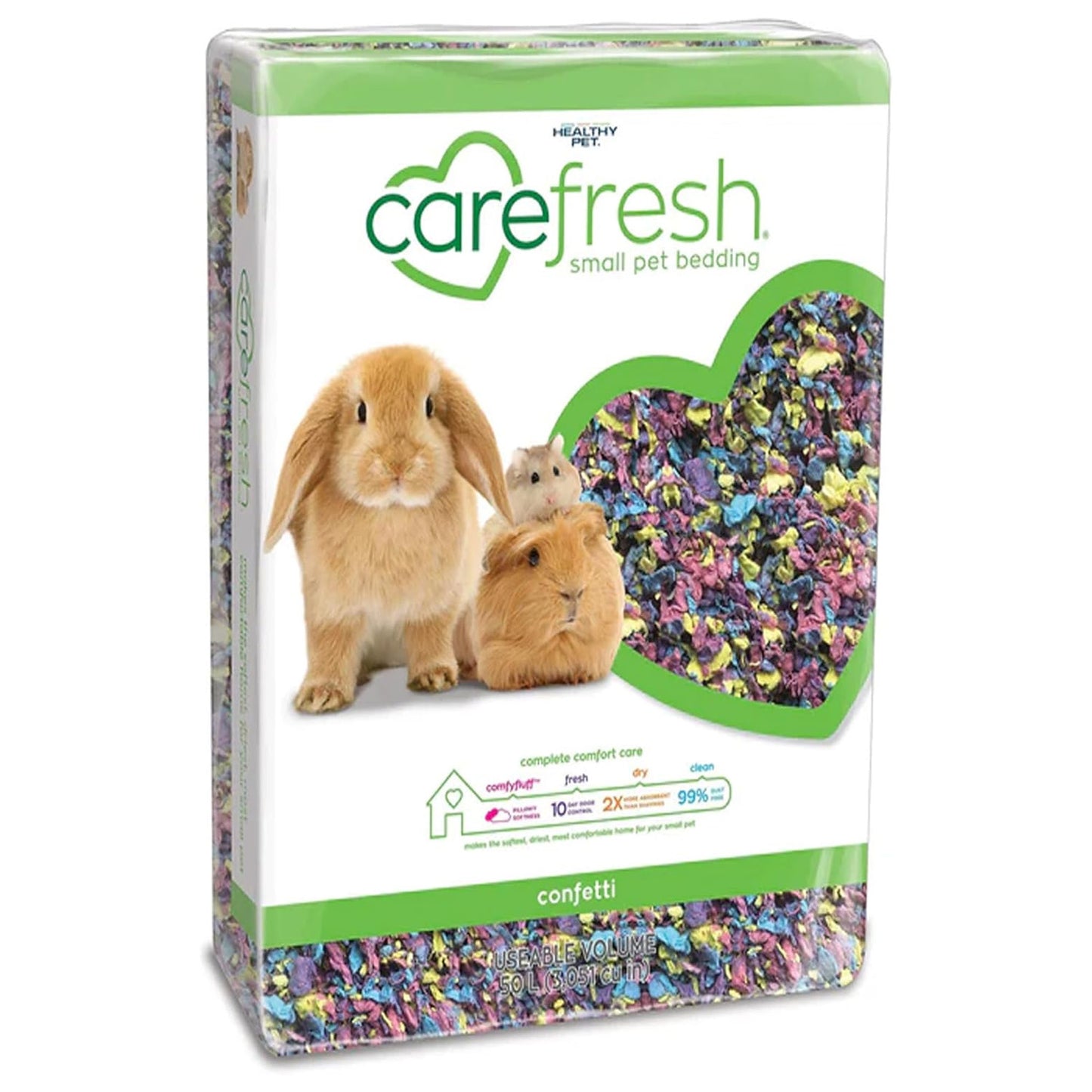 Small 10 Litre Dust Free Odour Control Natural Paper Pet Bedding Confetti, Sea Glass & Tutti Frutti