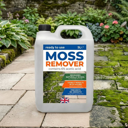 5 Litre Fast Acting Moss Remover Ideal For All Outdoor Hard Surfaces